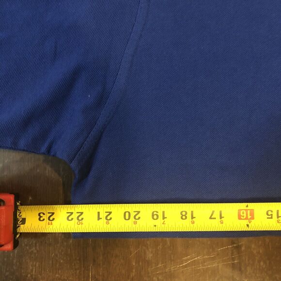 Texas Rangers Medium Polo Shirt Men's Blue Red White "T" Logo MLB Fan Baseball - Picture 8 of 8